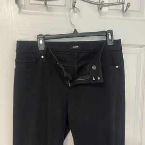 Express Editor low rise boot cut black jeans size 10.